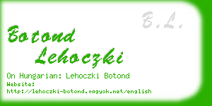 botond lehoczki business card